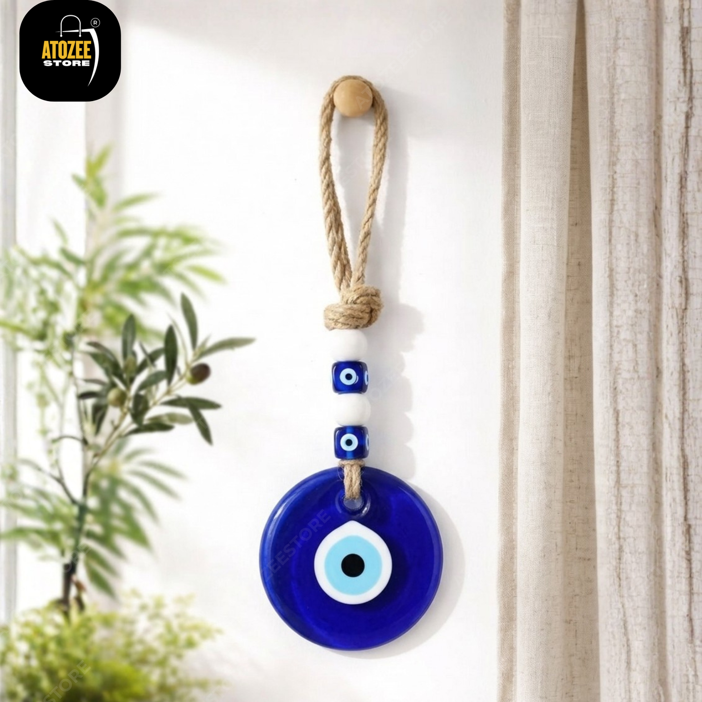 Handmade Evil Eye Wall Hanging – Symbol of Protection for Home, Car & Gifts