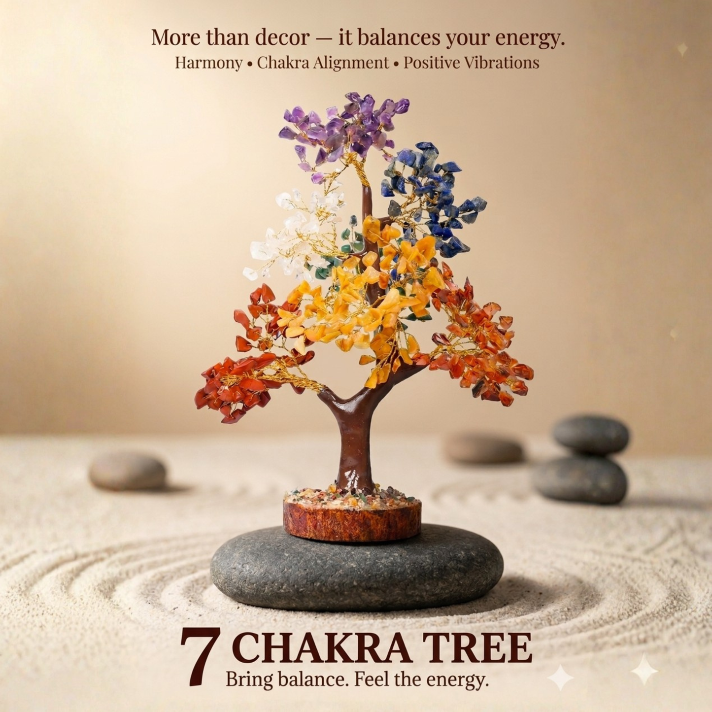 7 Chakra Healing Crystal Tree