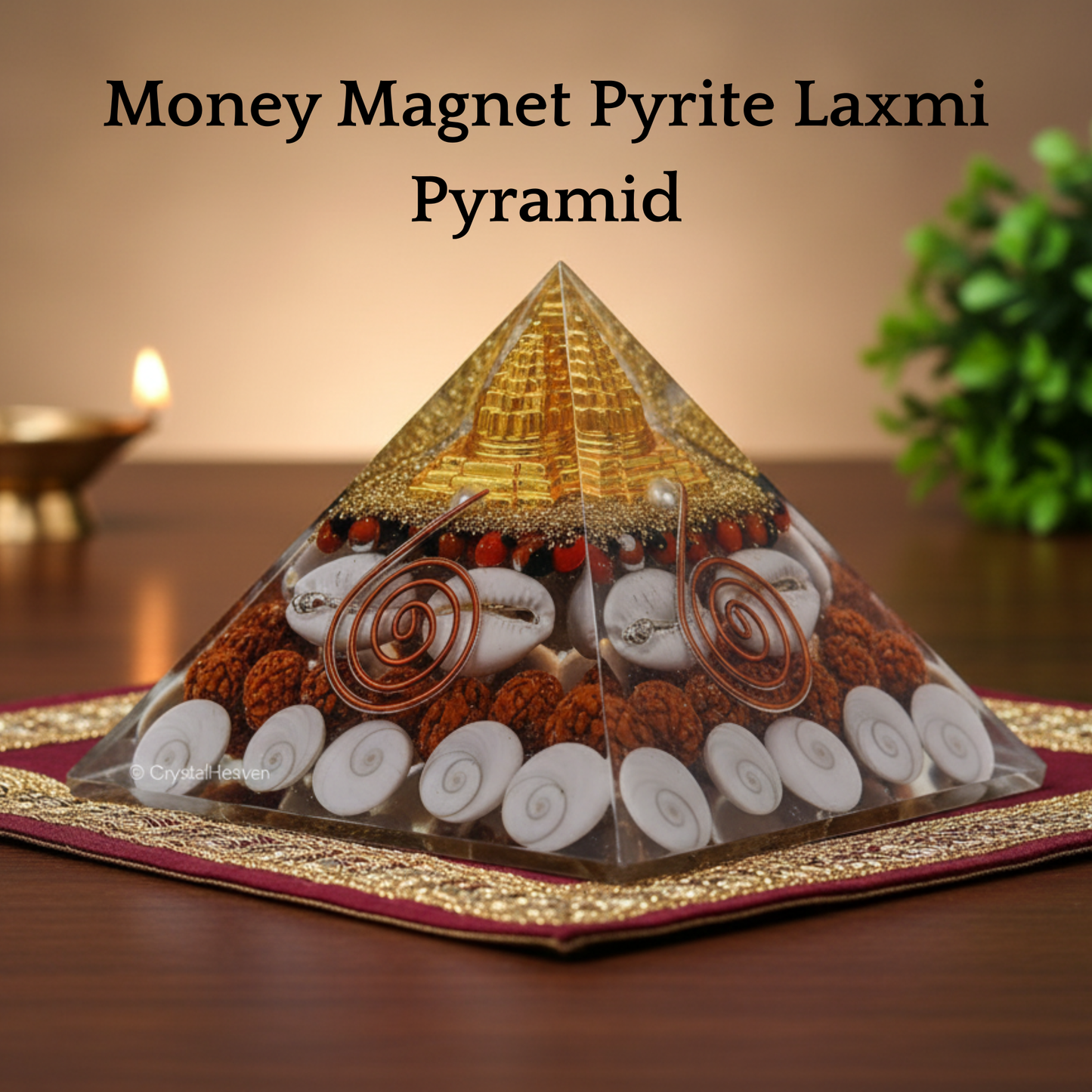 Money Magnet Pyrite Laxmi Pyramid | Vastu Wealth Pyramid