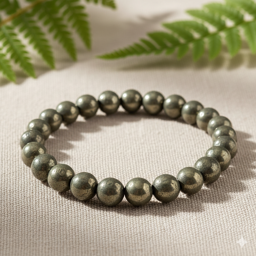 Pyrite Stone Bracelet Original Certified for Men & Women | Natural Protection Crystal | Raw Pyrite Money Bracelet | Wealth & Success Energy Stone Jewelry