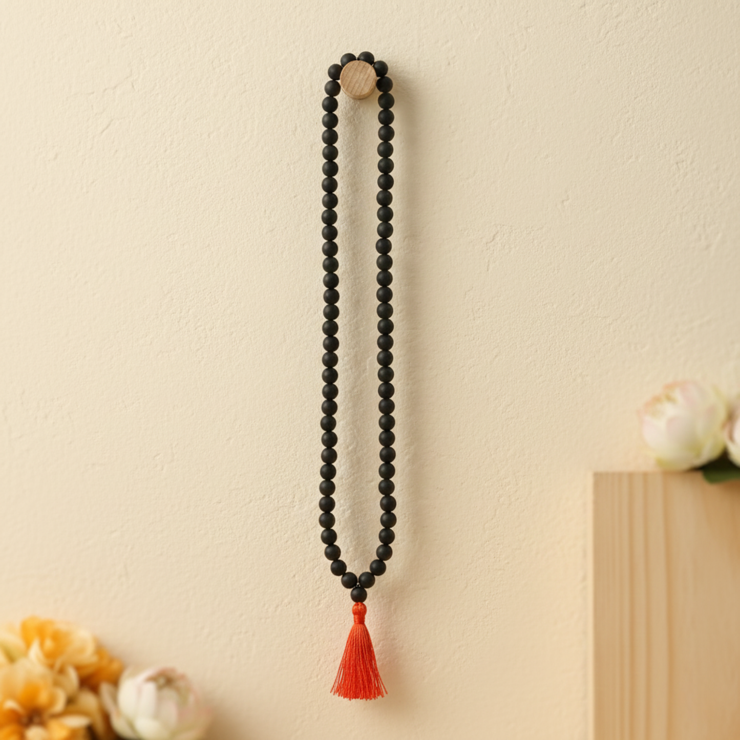 Pure 108 Beaded Karungali Mala with Tassel | Authentic Ebony Wood Mala