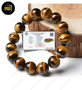 Tiger Eye Crystal Bracelet | Certified Natural Healing Bracelet | 8mm Beads | Unisex | Charged