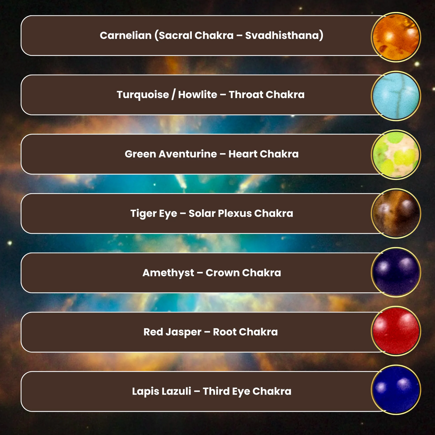 Karungali 7 Chakra Bracelet Original Ebony Wood & 7 Chakra Healing Beads