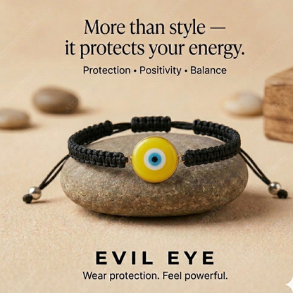 Yellow Evil Eye Bracelet - More Than Style It Protects Your Energy - Protection Positivity Balance