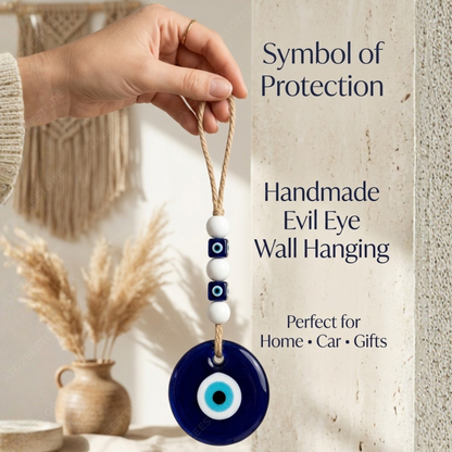 Handmade Evil Eye Wall Hanging – Symbol of Protection for Home, Car & Gifts