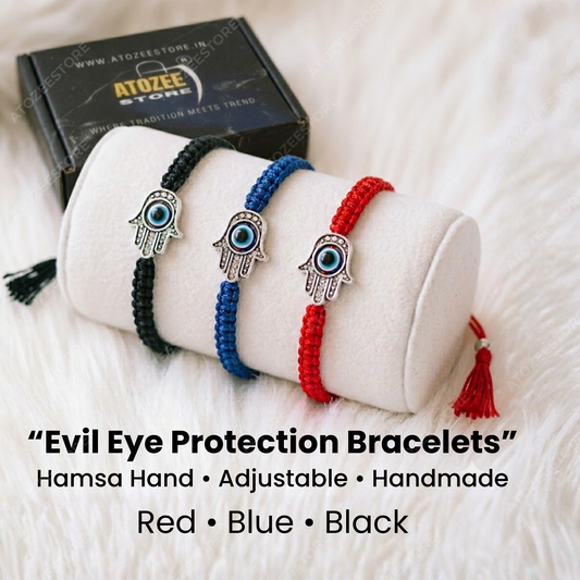 Evil Eye Hamsa Hand Thread Cord Bracelet