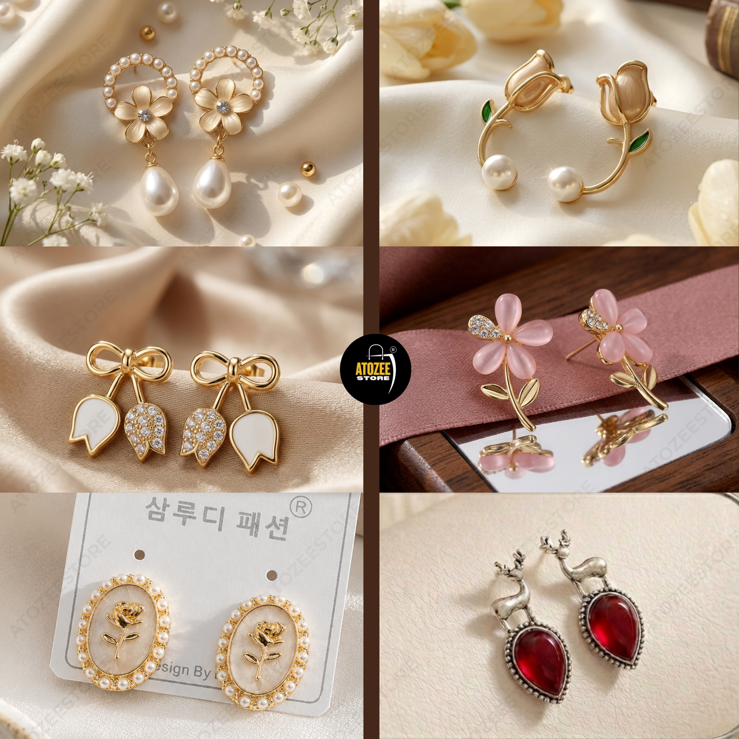 12 Looks One Collection | Korean & Oxidised Fusion Earrings Set | Jhumka, Butterfly, Star & More