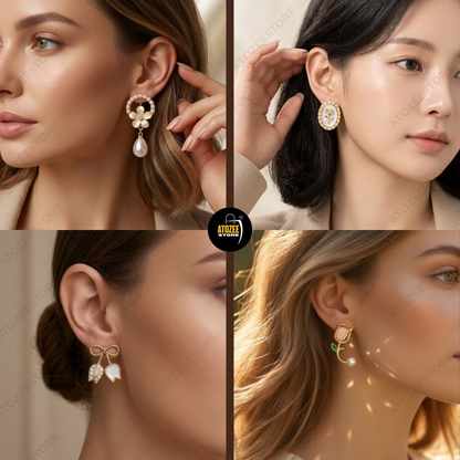 12 Looks One Collection | Korean & Oxidised Fusion Earrings Set | Jhumka, Butterfly, Star & More