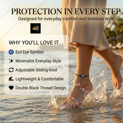 Evil Eye Anklet with Sliding Knot Combo