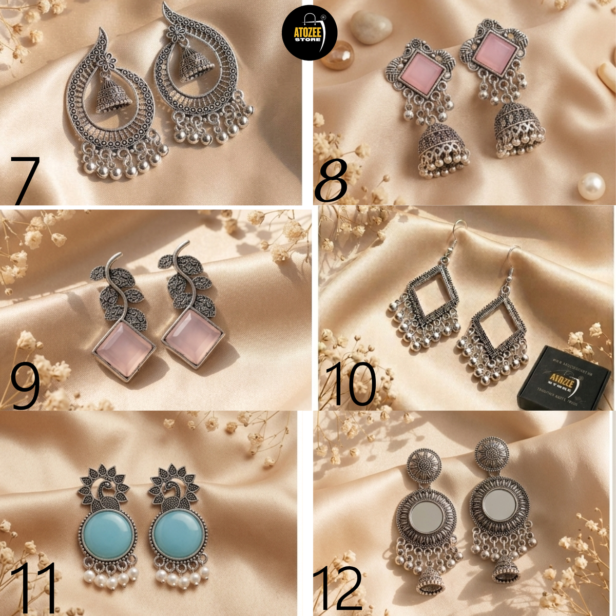 Six oxidised silver-tone jhumka and statement earrings designs for festive and ethnic styling