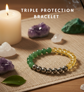 Citrine, Green Aventurine & Pyrite Stone Bracelet | Triple Crystal Money Magnet Bracelet for Men & Women