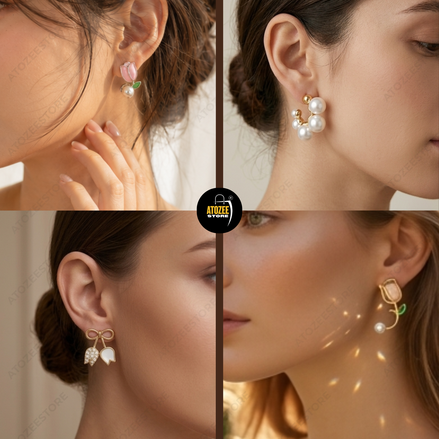 12 Pairs Korean × Oxidised Mix Earrings Collection | 12 Styles 12 Moods
