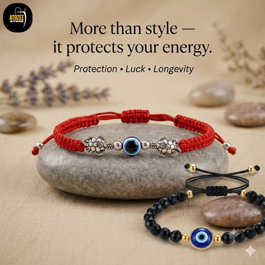 More Than Style It Protects Your Energy - Evil Eye Turtle Bracelet Combo - Protection Luck Longevity