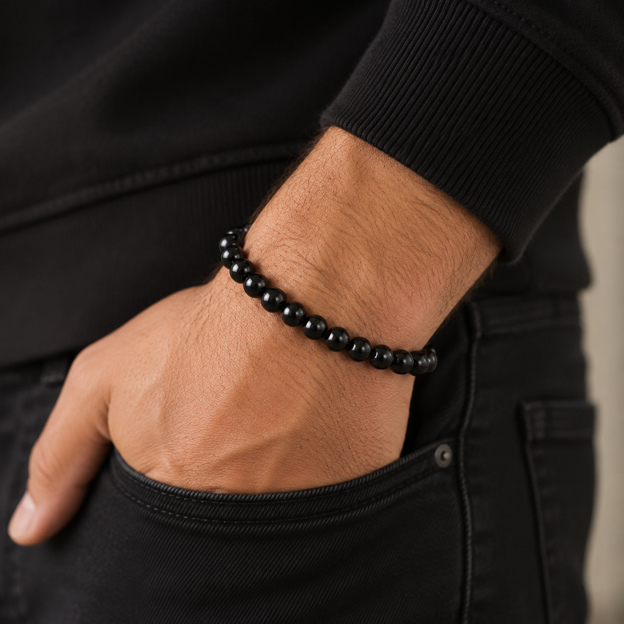 Natural Black Tourmaline Bracelet for Men & Women-Healing Crystal Bracelate