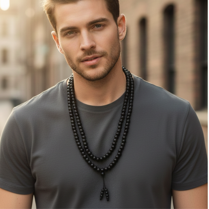 Original Karungali Mala 108+1 Beads Premium Ebony Wood Japa Mala