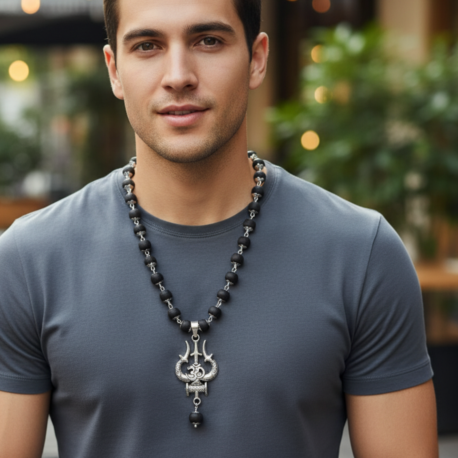 Authentic Karungali beads

Premium silver Trishul pendant

Ideal for daily wear & meditation