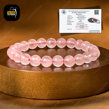 Original Rose Quartz Crystal Healing Bracelet for Women & Men