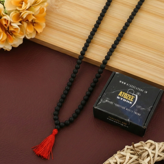 Pure 108 Beaded Karungali Mala with Tassel | Authentic Ebony Wood Mala