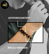 Tiger Eye Crystal Bracelet | Certified Natural Healing Bracelet | 8mm Beads | Unisex | Charged