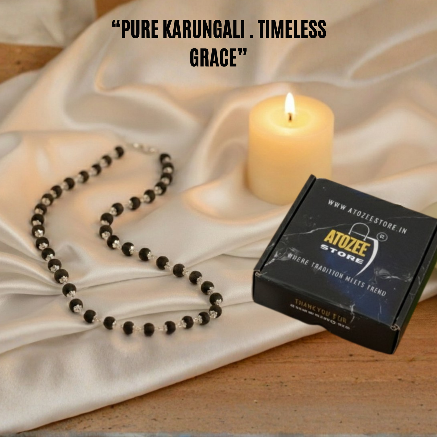 Pure Silver Plated Karungali Mala | Timeless Spiritual Elegance