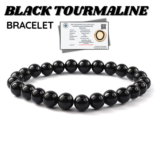 Natural Black Tourmaline Bracelet for Men & Women-Healing Crystal Bracelate