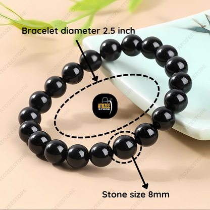 Black Tourmaline Bracelet | Powerful Healing Crystal Bracelet | Unisex for Men & Women | Certificate of Authenticity