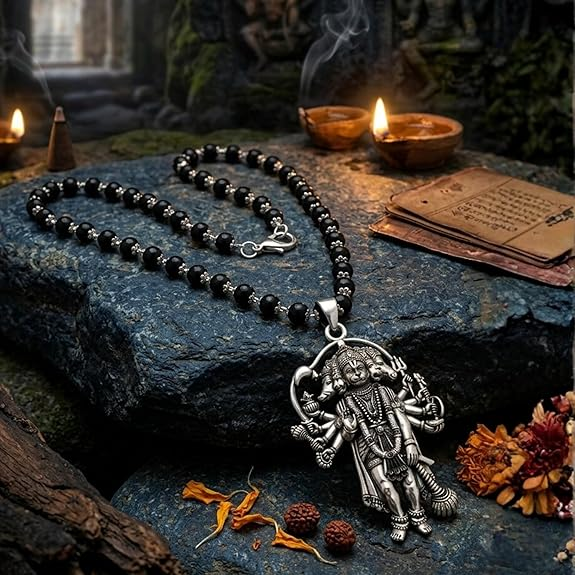 100% Original Karungali Mala with Panchmukhi Hanuman Ji Locket