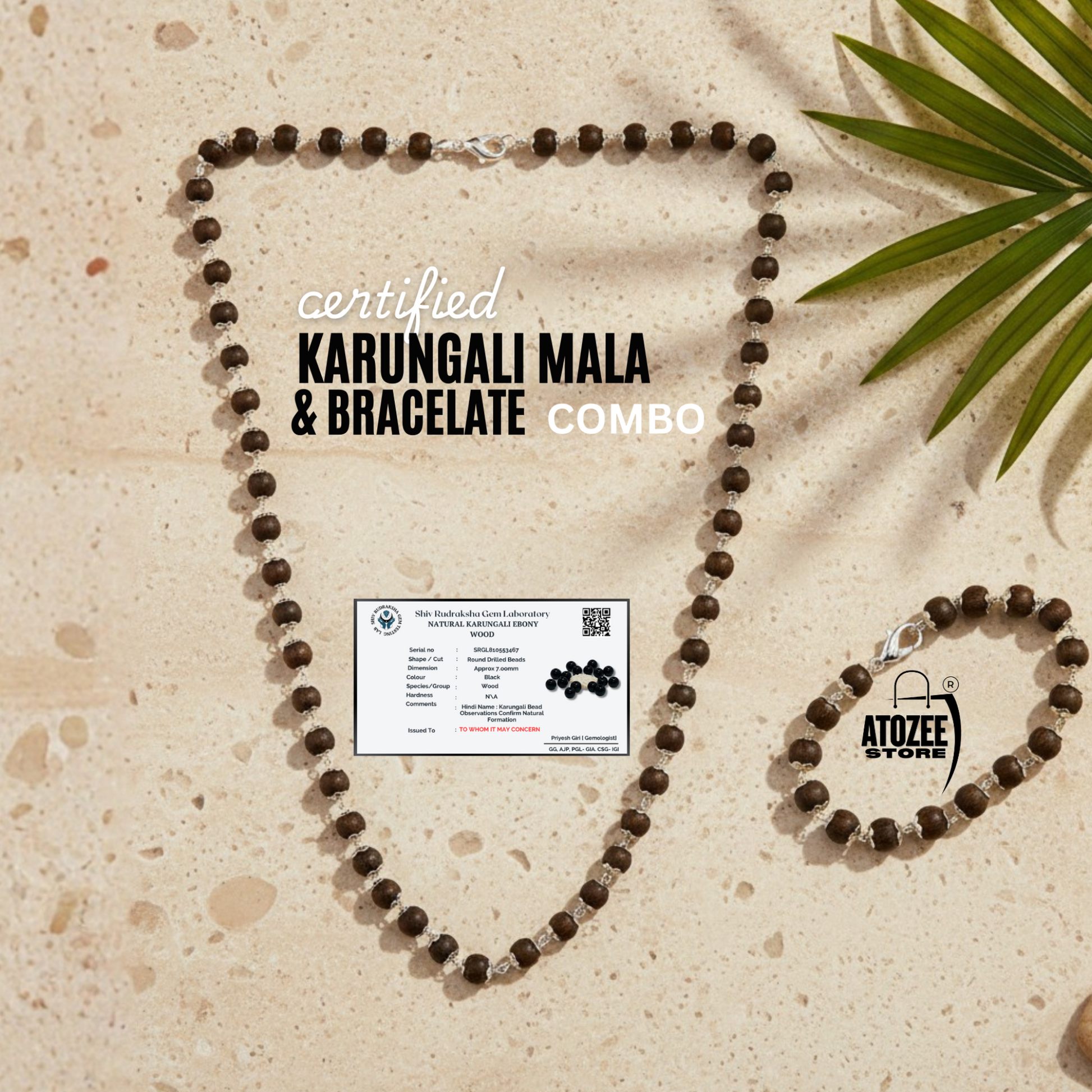 Karungali mala and bracelet combo best selling spiritual jewellery for daily wear