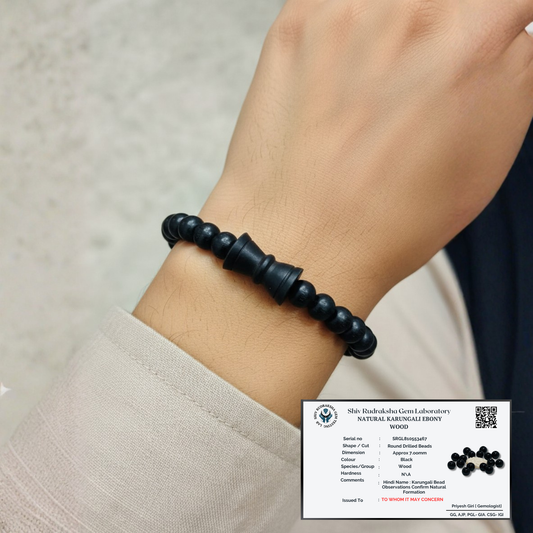 Original Karungali Bracelet with Damru