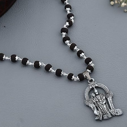 Natural Karungali Malai with Lord Murugan Locket for Men & Women