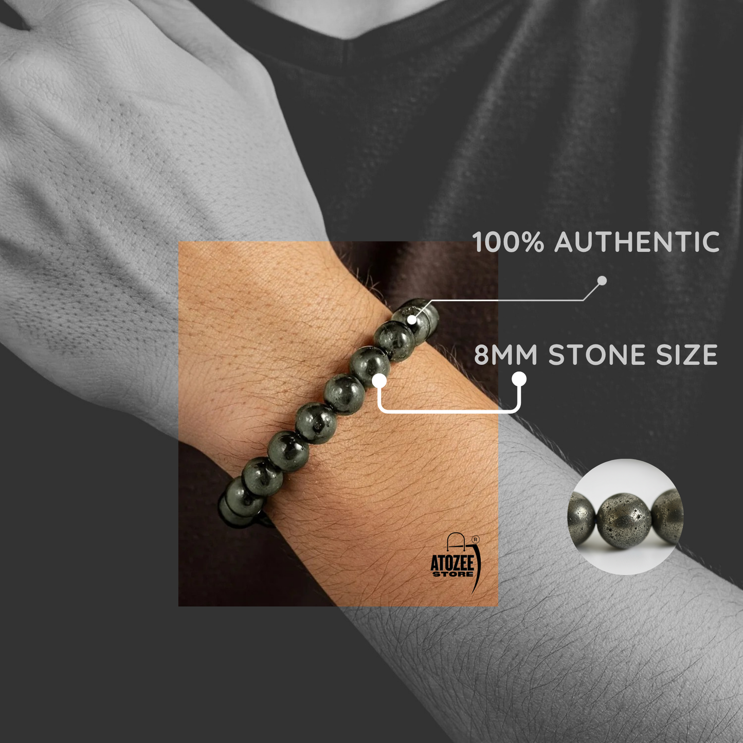 Pyrite Stone Bracelet Original Certified for Men & Women | Natural Protection Crystal | Raw Pyrite Money Bracelet | Wealth & Success Energy Stone Jewelry